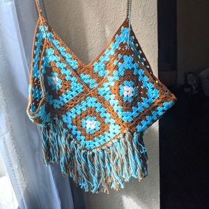 Granny Square Summer Crop Top